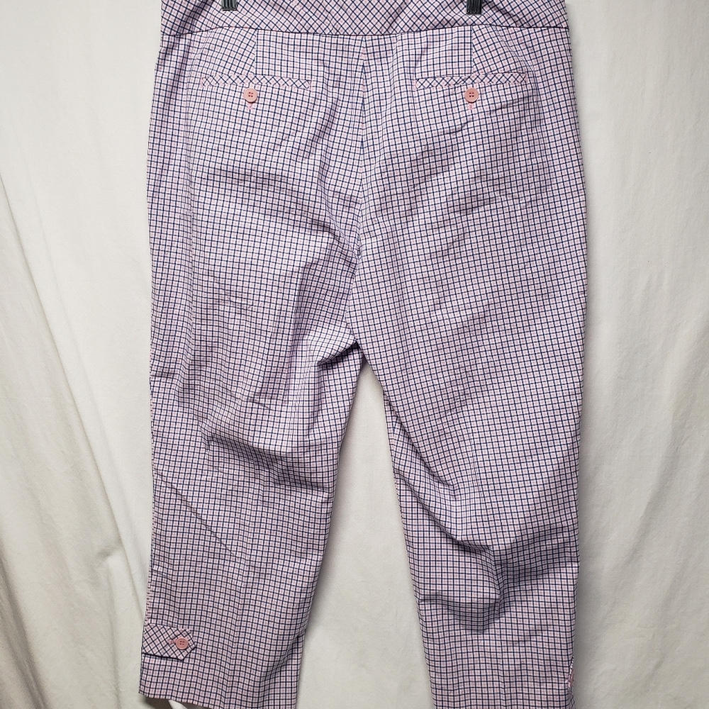 Talbots SZ 14 Signature Fit Plaid Capris - Picture 4 of 9